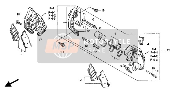 45210MAL601, Houder Compl., R. V., Honda, 3