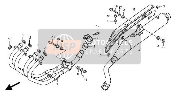 18325MBZG00, Protector, Muffler, Honda, 0