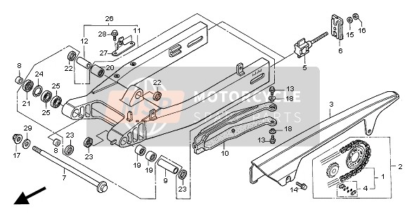 91071MBZ611, Bearing, Needle, Honda, 1