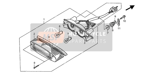 32925958000, Graffa Cavo Generatore, Honda, 3