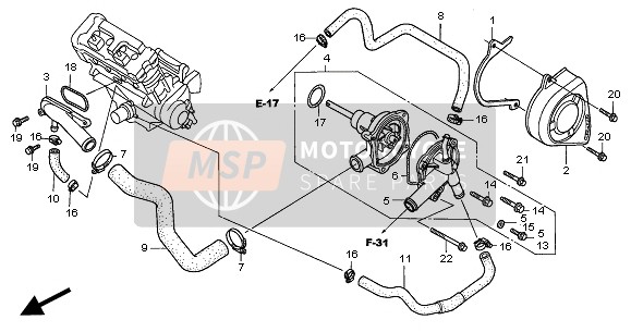 19200MCZ000, Pump Comp., Water, Honda, 0