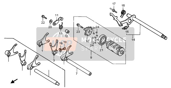 24435MM9000, Spring, Shift Drum Stopper, Honda, 0