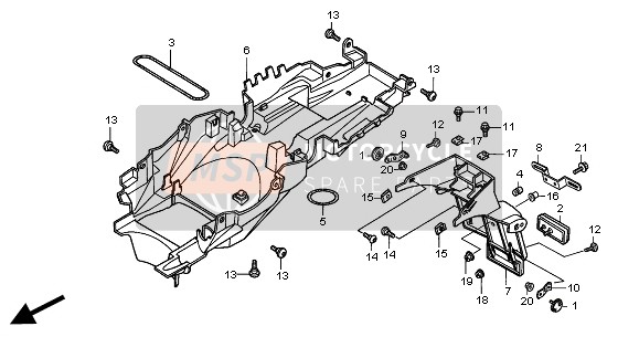 90305MN5000, Nut, Plate, 5mm, Honda, 1