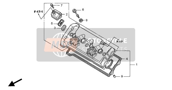 Honda CBR600F 2002 CYLINDER HEAD COVER for a 2002 Honda CBR600F