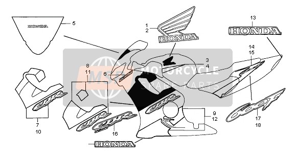 83616MBWD70ZA, Mark, R. Rr. Cowl *TYPE4 * (TYPE4 ), Honda, 0