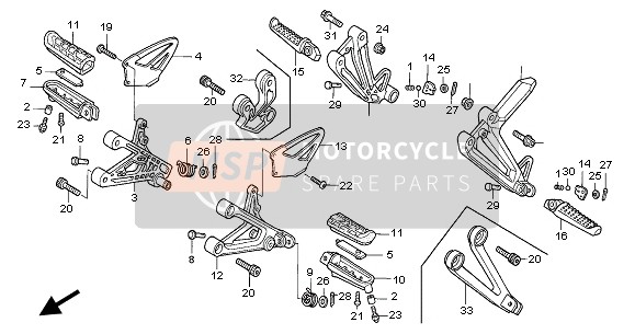 50760MBWA10ZC, Holder, L. Pillion Step *NH377M * (NH377M  Core Black Metallic), Honda, 0