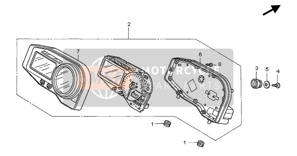 Honda CBR900RR 2002 METER (KMH) for a 2002 Honda CBR900RR