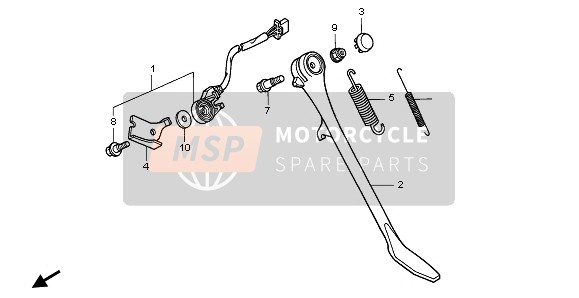 50541MK3000, Spring, Side Stand, Honda, 2