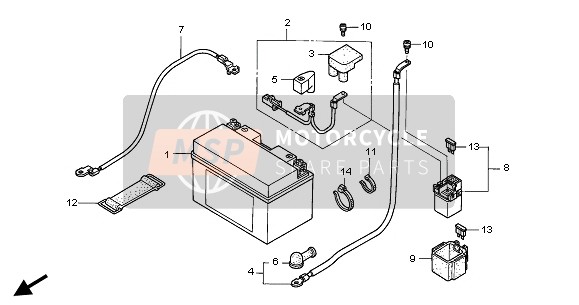 Honda CBR900RR 2002 Batterie pour un 2002 Honda CBR900RR