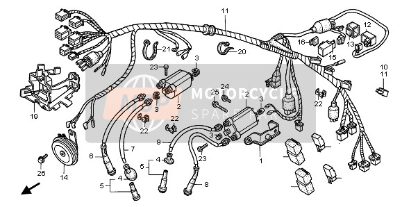 957010602008, Bolt, Flange, 6X20, Honda, 1