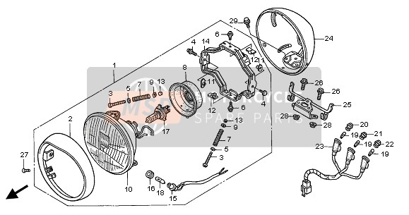 33101MZ0671, Rim Comp., Headlight, Honda, 0