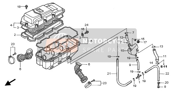 17551MN5000, Crankcase Breather Storage Tank, Honda, 2