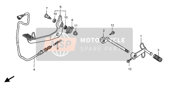 24701MZ0000, Pedal Comp., Change, Honda, 0