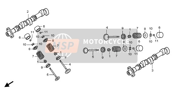 14120MCA780, Camshaft Comp., L., Honda, 0