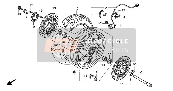 44301MCA000, Wielas, V., Honda, 0