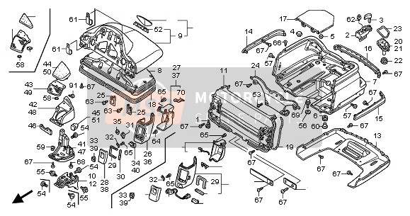 81141MCA000ZF, Cover, Trunk Lower *NH469M * (NH469M Stream Silver Metallic), Honda, 0