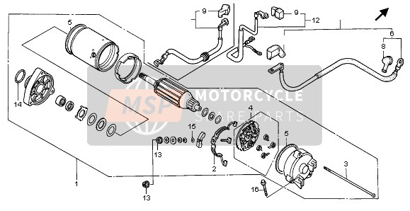 Honda VT1100C2 1995 ANLASSER für ein 1995 Honda VT1100C2