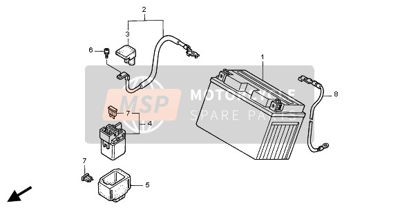 Honda NT650V 2002 Batteria per un 2002 Honda NT650V