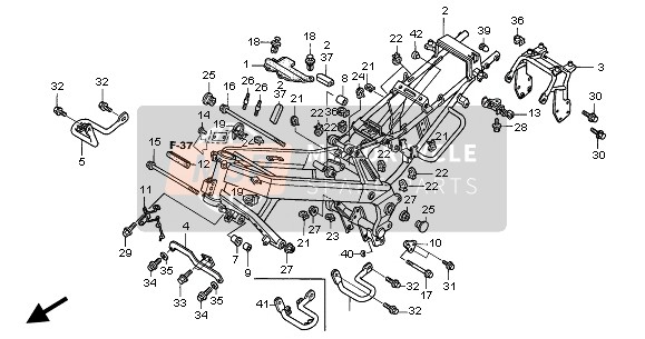 90851MBLD00, Cap, Frame Kant, Honda, 0