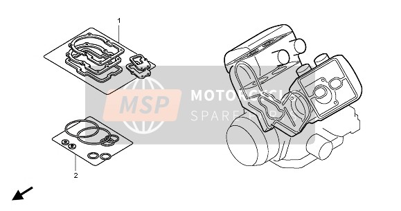 06113MCS000, Gasket Sheet Kit A (Component Parts), Honda, 0
