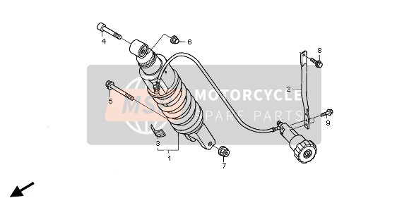 80113MCSD90, Stay, Rr. Cushion Preload Adjuster, Honda, 0