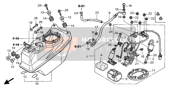 Honda ST1300 2002 FUEL PUMP for a 2002 Honda ST1300