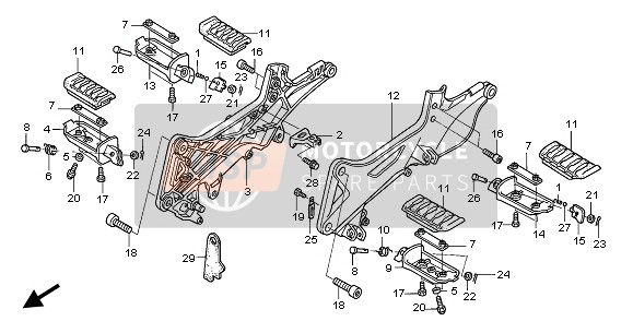 Honda ST1300 2002 Step voor een 2002 Honda ST1300