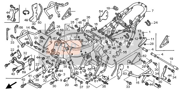 Honda ST1300 2002 Cuerpo del marco para un 2002 Honda ST1300
