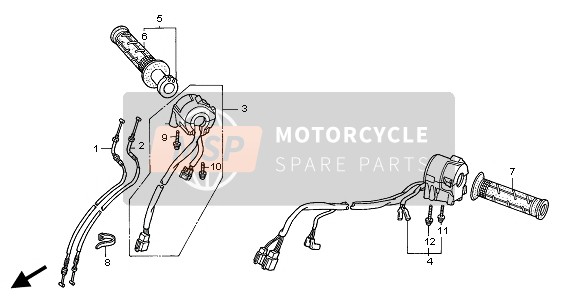 53140MCF000, Gashendelsamenstel, Honda, 3