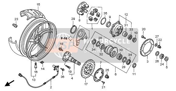 43251MCWD11, Disk, Rr. Brake, Honda, 0