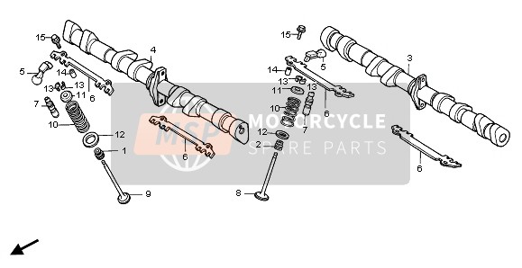 Honda CB750F2 1995 Arbre À Cames pour un 1995 Honda CB750F2