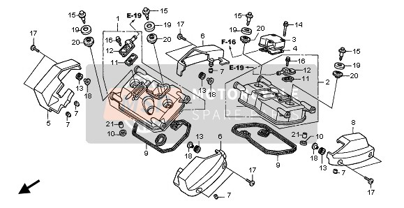 Honda VT750DC 2002 CYLINDER HEAD COVER for a 2002 Honda VT750DC