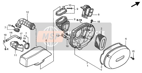 Honda VT750DC 2002 Purificateur d'air pour un 2002 Honda VT750DC