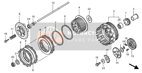 Honda VTR1000F 2002 Embrayage pour un 2002 Honda VTR1000F