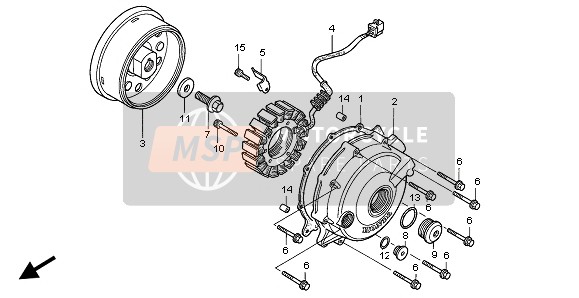 Honda VTR1000F 2002 GENERATOR for a 2002 Honda VTR1000F