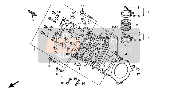 16219MCF670, Fascetta Isolatore, Honda, 0