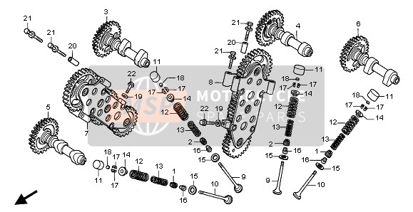 Honda VTR1000SP 2002 CAMSHAFT & VALVE for a 2002 Honda VTR1000SP