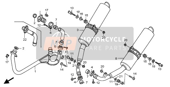 18300MCFD31, Muffler Comp., R. Ex., Honda, 0