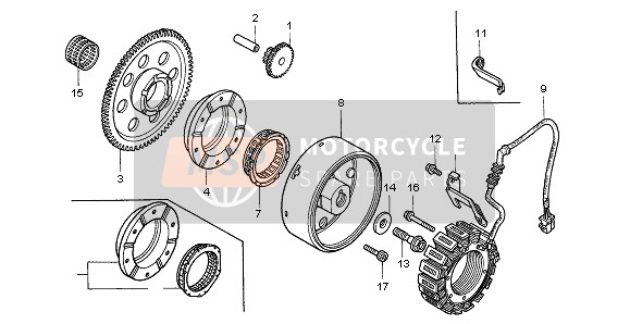 Honda VT1100C 1995 GENERATOR for a 1995 Honda VT1100C