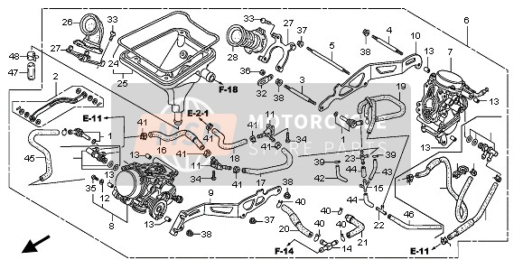 Honda XL125V 2002 CARBURETOR (ASSY.) for a 2002 Honda XL125V