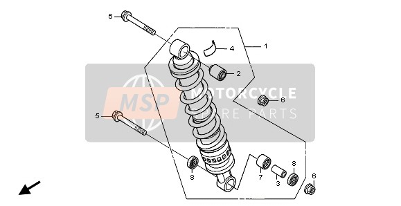 Honda XL125V 2002 Coussin arrière pour un 2002 Honda XL125V