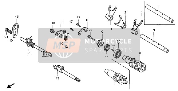 Honda VT1100C 1995 IngranaggioShift Drum per un 1995 Honda VT1100C