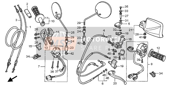 88113KBA900, Stay, Mirror Mounting, Honda, 1