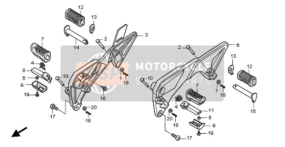 Honda XL650V 2002 STEP for a 2002 Honda XL650V