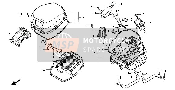 Honda XL1000V 2002 AIR CLEANER for a 2002 Honda XL1000V