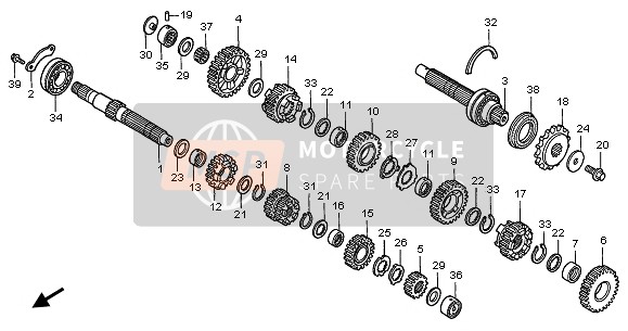 Honda CB600F 2003 Transmission pour un 2003 Honda CB600F