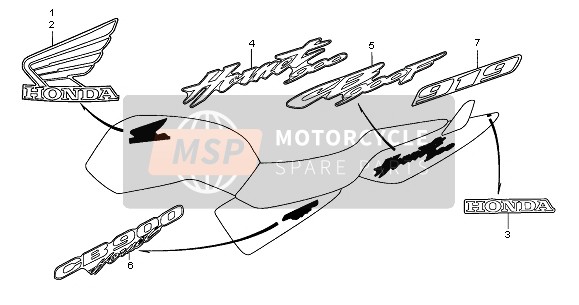 77213MCZD00ZA, Mark B, Rr. Cowl *TYPE4 * (TYPE4 ), Honda, 0