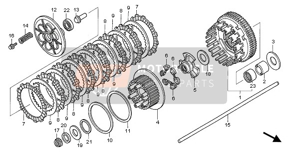 22326MV1000, Veerzitting, Vibratie, Honda, 1