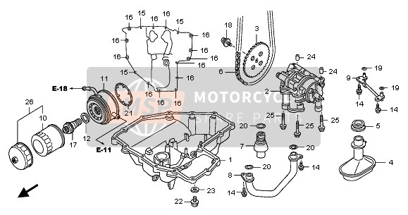 Honda CB1300F 2003 OIL PAN & OIL PUMP for a 2003 Honda CB1300F