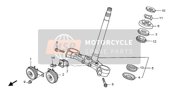 61406MEJ640, Stay, Horn, Honda, 0